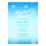 Elegant Snowflakes Blue Bridal Shower Card