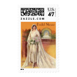 Elegant Vintage 1930s Bride Bridal Shower Postage Stamp