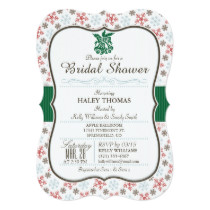 Elegant Winter Bridal Shower; Snowflakes Card