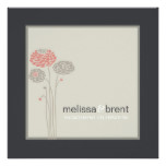 Engagement Party Invitation Cream and Black Floral