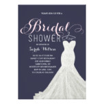 Extravagant Dress Custom Color | Bridal Shower Card