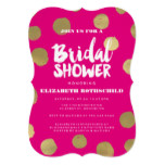 Fabulous Gold Polka Dot Bridal Shower Invitation