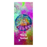 FAIRY IN THE NIGHT,pink purple blue green sparkle Card
