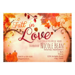 FALL IN LOVE Autumn Bridal Shower Invitations