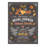 Fall in Love Autumn Couples Shower Invitation