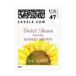 Fall Sunflower Elegant Bridal Shower Invitation Stamp