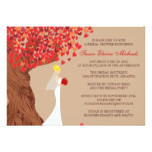 Falling Hearts Oak Tree Fall Bridal Shower Card
