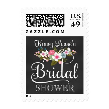 Floral Chalkboard Bridal Shower Stamps