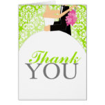 Floral Damask Thank You Card