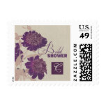 Floral Design Bridal Shower  Postage Stamps