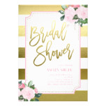 Floral Gold Faux Foil | Bridal Shower Card