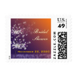 Glitzy Twilight Dandelions Bridal Shower Postage Stamp