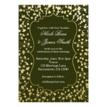 Gold Baby's Breath Floral Rust Olive Green Wedding Card