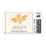 Golden Bee Bridal Shower Postage Stamp