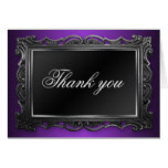 Gothic Frame Purple Thank You Cards