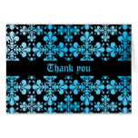 Gothic punk discolored damask thank you blue card