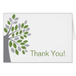 Green Tree Thank You Note Card