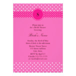 Hot Pink and White Polka Dot Bridal Shower Card
