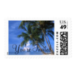 Key West Beach & Palm Trees Youre Invited Postage