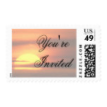 Key West Ocean Sunset Youre Invited Postage Stamp