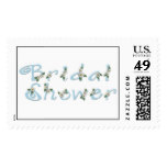 KRW Blue Daisy Bridal Shower Stamp