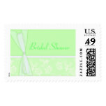 KRW Lace and Bows Green Bridal Shower Stamp