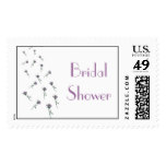 KRW Purple Floral Bridal Shower Stamp