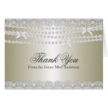 Lace & Pearl Bridal Shower Thank You Card