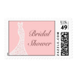 Lacy Pink Bridal Shower Stamp