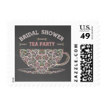 Lacy Teacup Bridal Shower Tea Party Stamp II