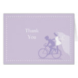 Lavender Bicycle Couple Thank You Note Card