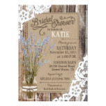 Lavender Wood Lace Rustic Bridal Shower Card