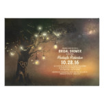 Lights Tree & Mason Jars Rustic Bridal Shower Card