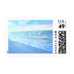 Love Beach Themed Wedding Stamps, Your Image, Text Postage