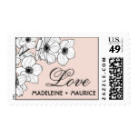 Love   Monogram Wedding Stamps | Anemone Flowers