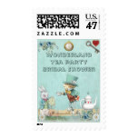 Mad Hatter Wonderland Tea Party Bridal Shower Postage Stamp
