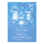 Mason Jar with Snowflakes Bridal Shower Invitation