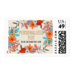 Modern Any Occassion Floral and Gold Personalized Stamp