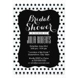 Modern Black & White Polka Dots Bridal Shower Card