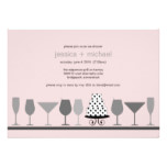 Modern Cocktail Party Bridal Shower CHOOSE COLOR Card