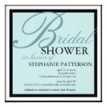 Modern & Elegant Bridal Shower in Teal Invitation