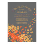 Modern Fall Floral Bridal Shower Invitation