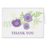 Modern Floral Bridal Shower (Purple and Yellow) Card