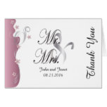 Modern Floral Wedding | Pink Tourmaline & Silver Card