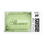Modern Green Watercolors Bridal Shower Stamp