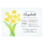 Modern Typographic Yellow Tulip Bridal Shower Card
