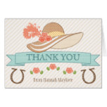 MONOGRAMMED KENTUCKY DERBY THEMED THANK YOU CARD