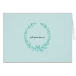 Monogrammed Note Card - Blue