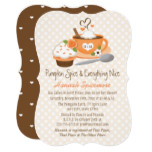 Monogrammed Pumpkin Spice Fall Bridal Shower Card
