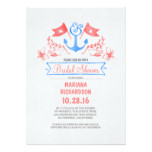 Nautical anchor vintage beach bridal shower card